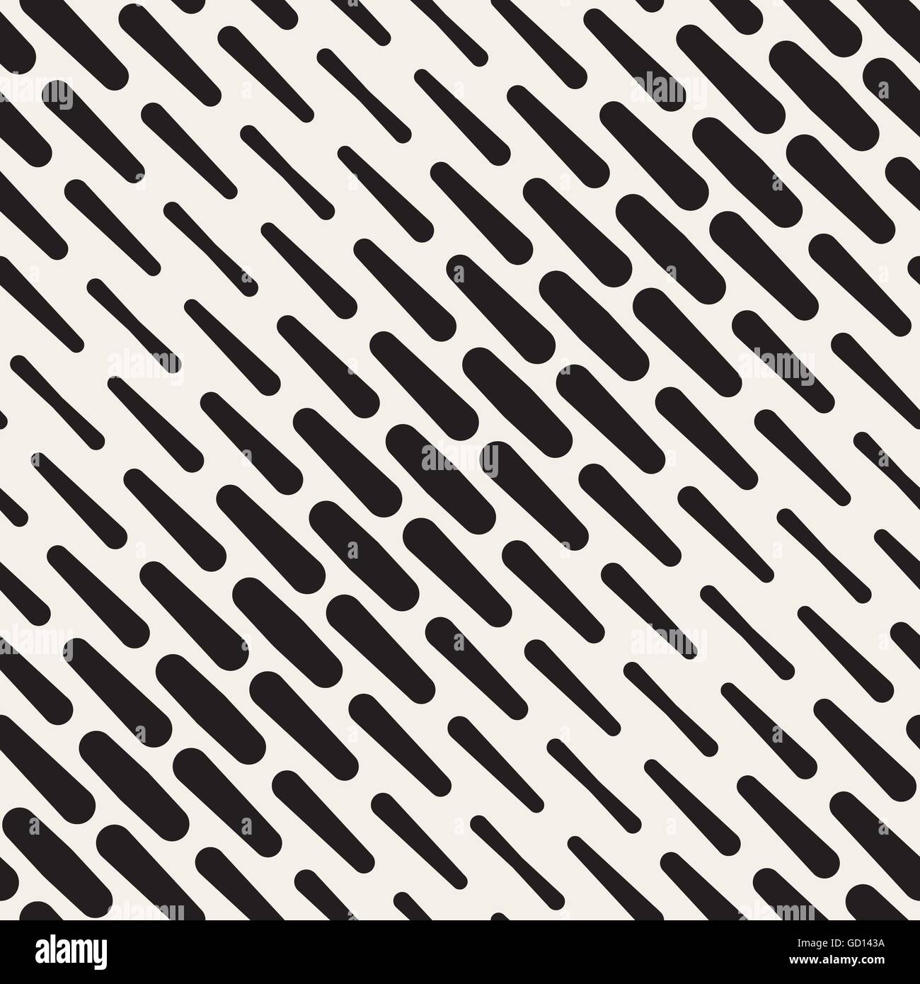 Vector Seamless Black and White Diagonal Rounded Lines Halftone Pattern ...