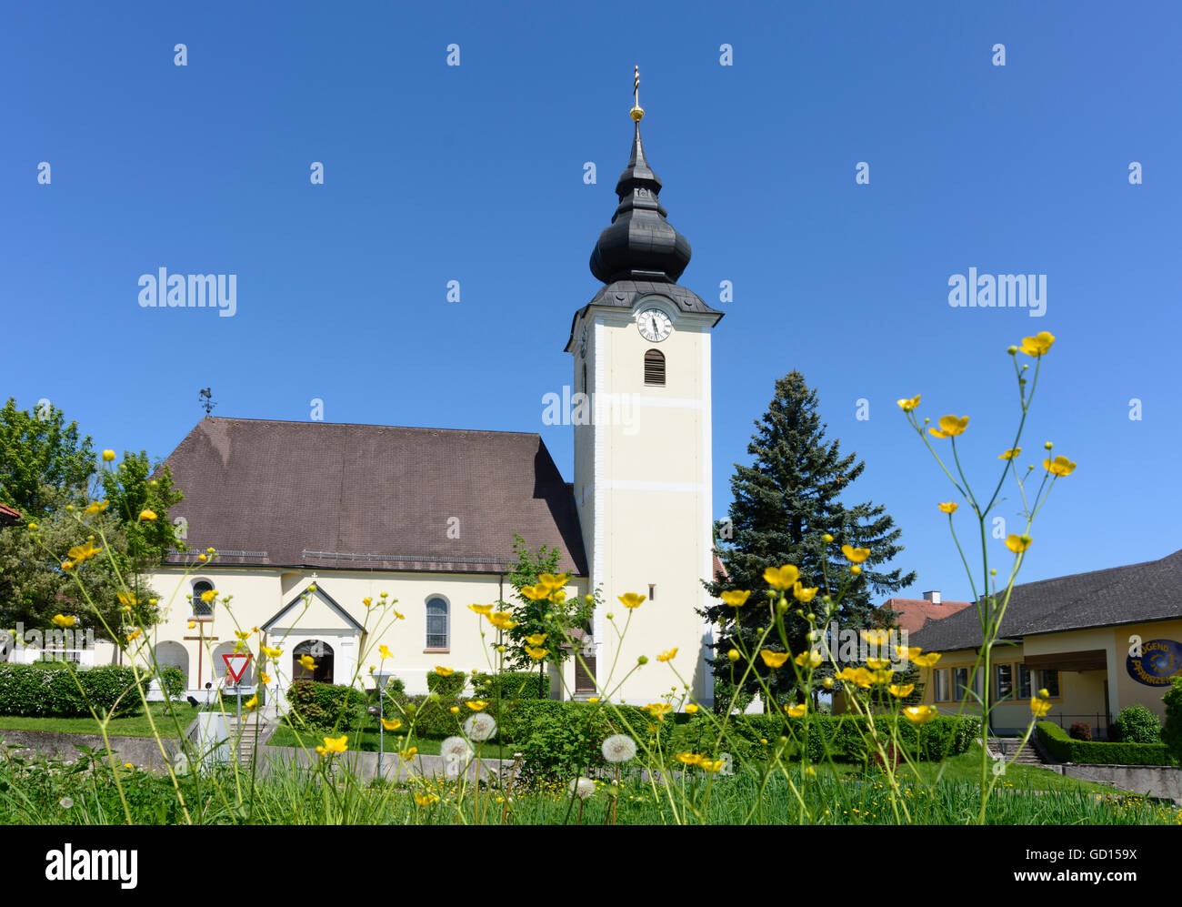 Euratsfeld: church 'Johannes der Täufer', Austria, Niederösterreich, Lower Austria, Mostviertel Stock Photo