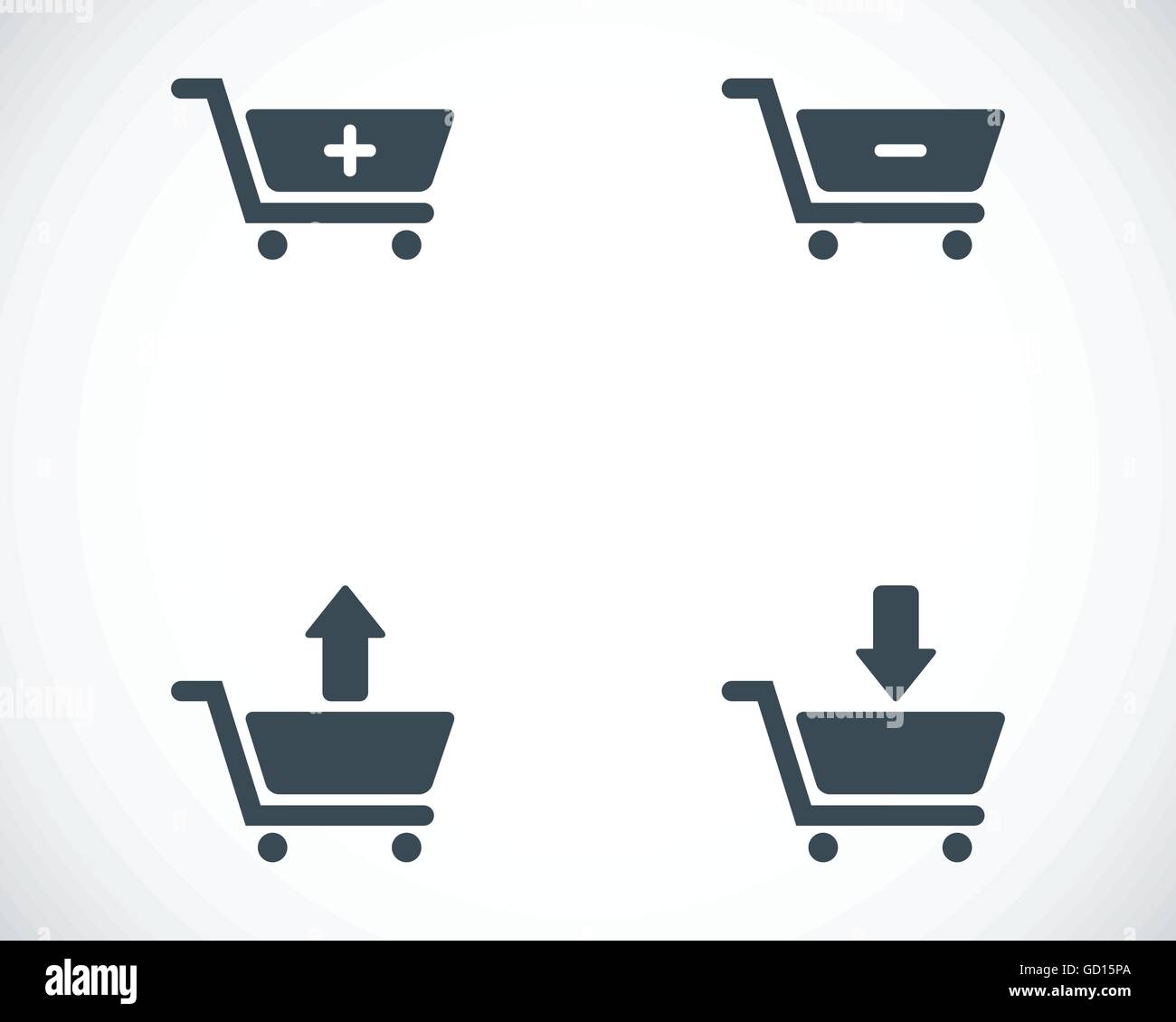 Vector black shopping cart icons set Stock Vector Image & Art - Alamy