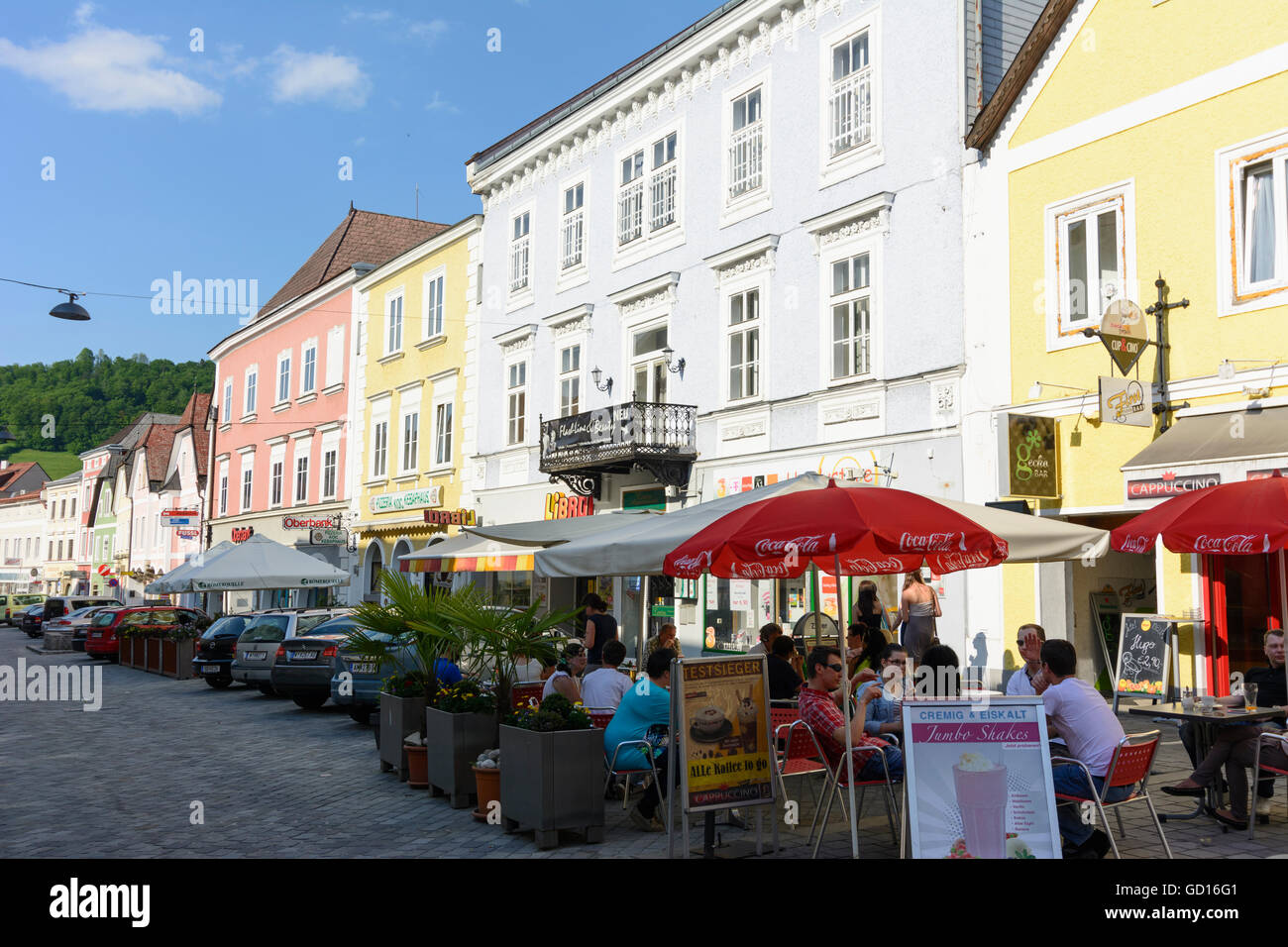 Waidhofen an der Ybbs: square Unterer Stadtplatz, Austria, Niederösterreich, Lower Austria, Mostviertel Stock Photo