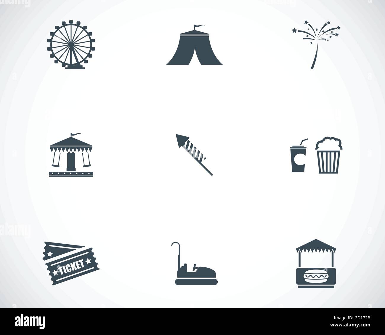 Vector black carnival icons set Stock Vector Image & Art - Alamy