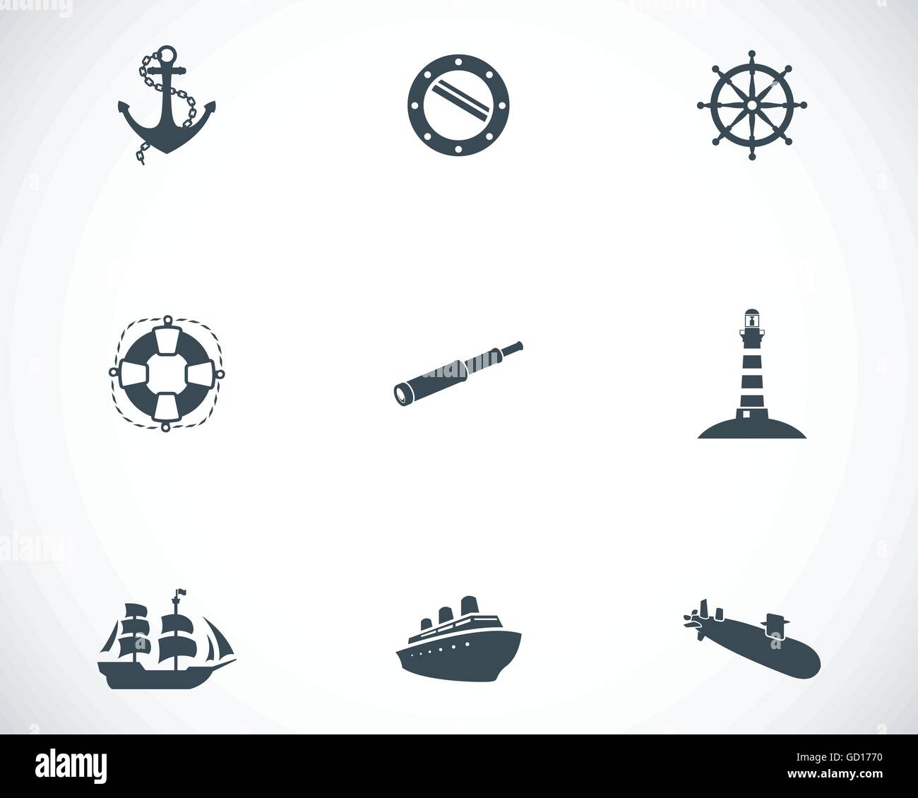 Nautical icons hi-res stock photography and images - Alamy