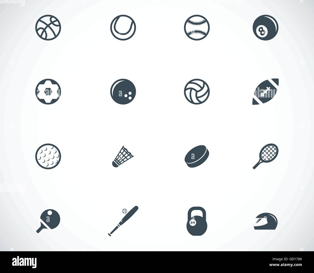 Vector black sport icons set Stock Vector Image & Art - Alamy
