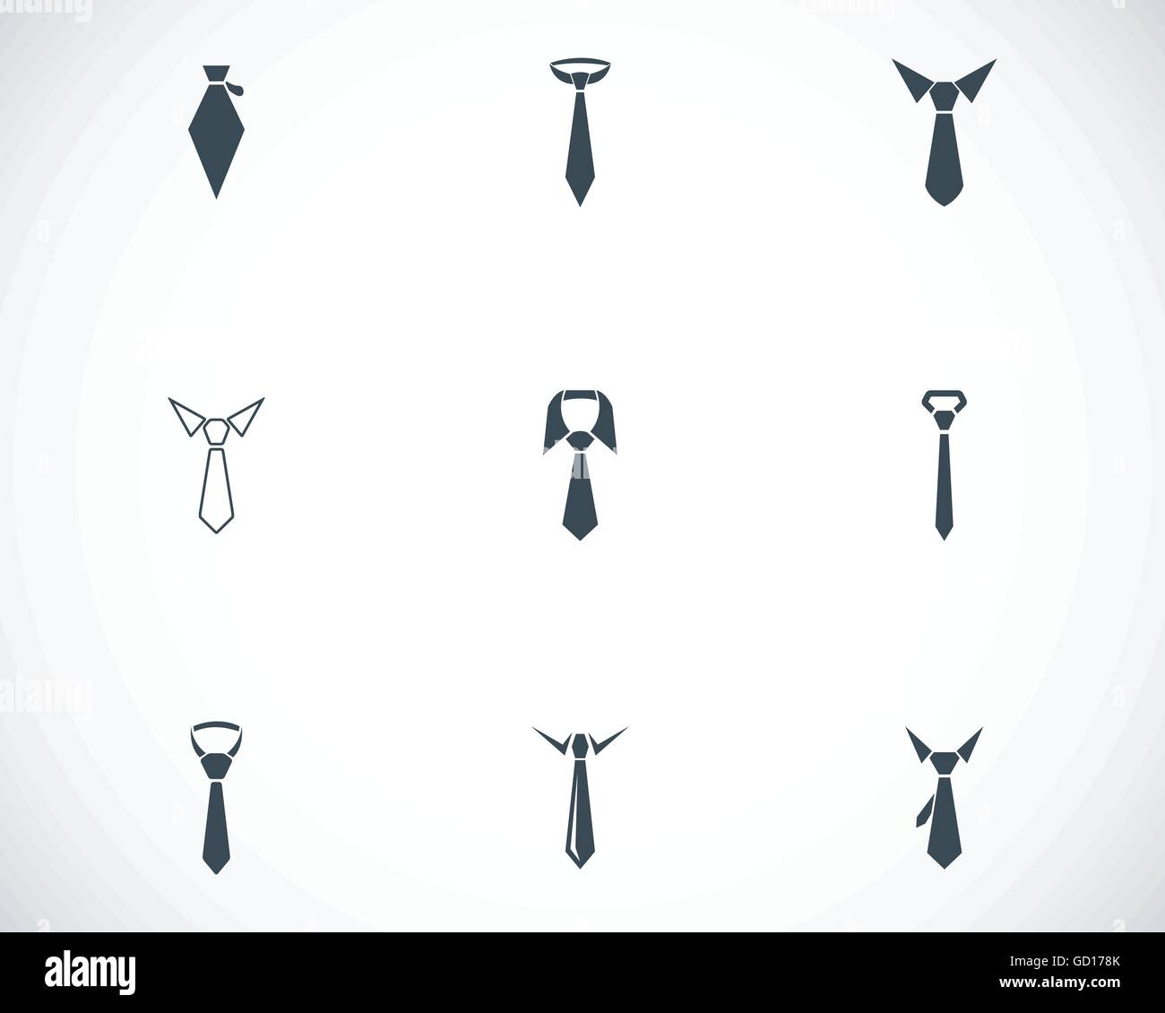 Vector black tie icons set Stock Vector Image & Art - Alamy