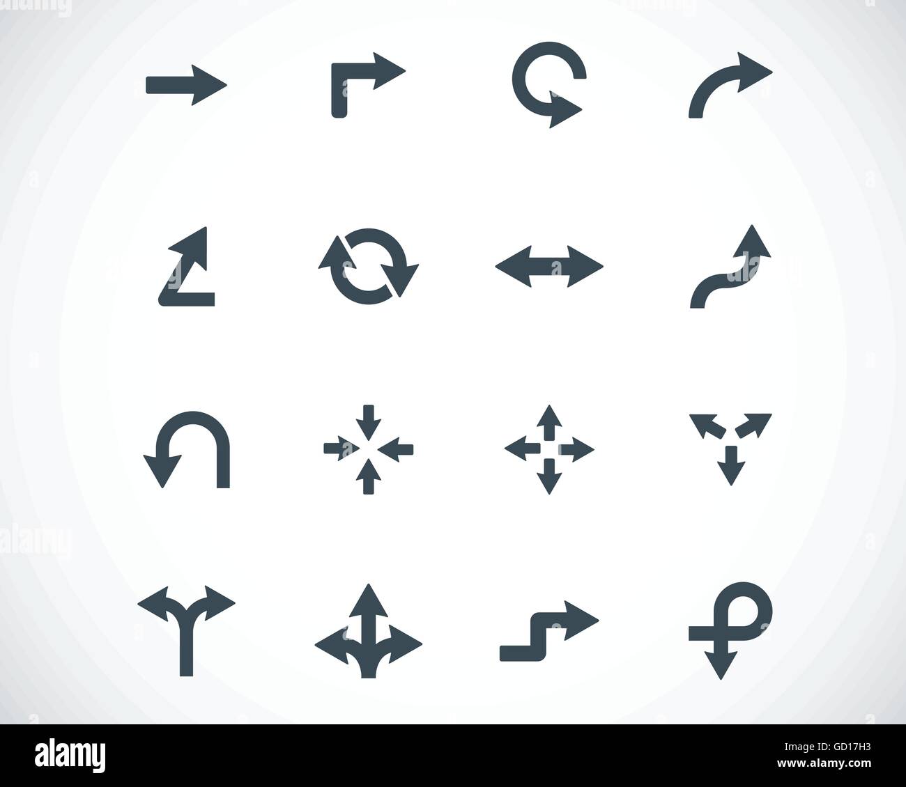 Vector black icon arrows icons Stock Vector Image & Art - Alamy