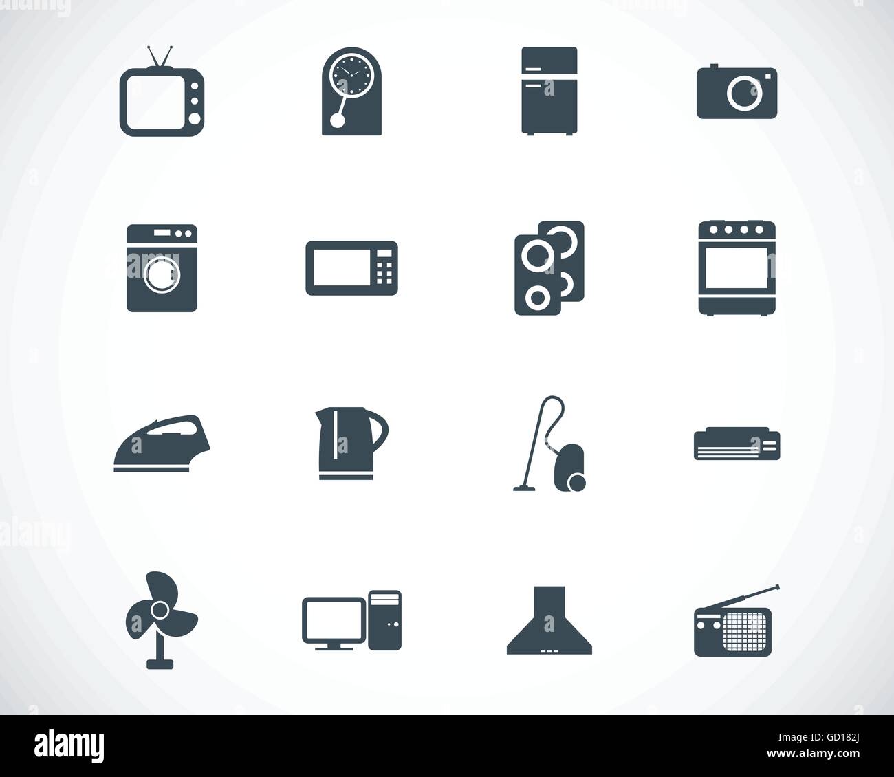 Vector black home icons set Stock Vector Image & Art - Alamy