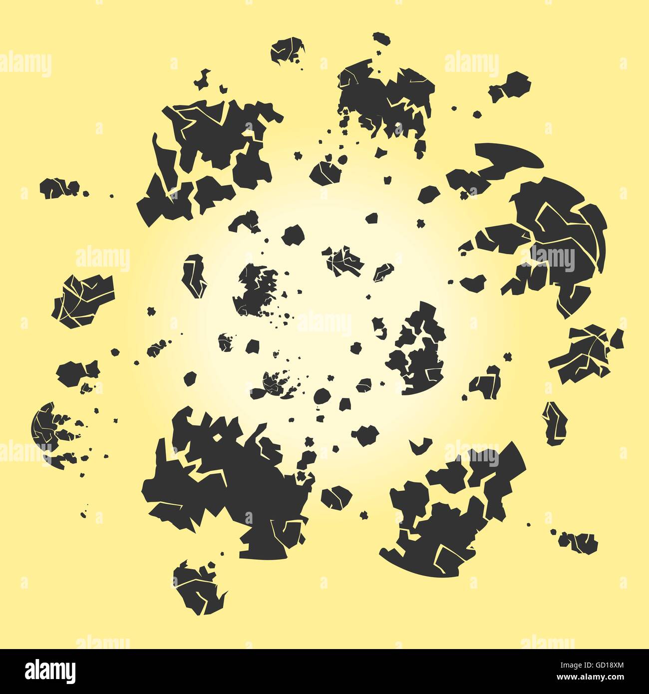Vector Illustration Blast Asteroid Stock Vector Image & Art - Alamy