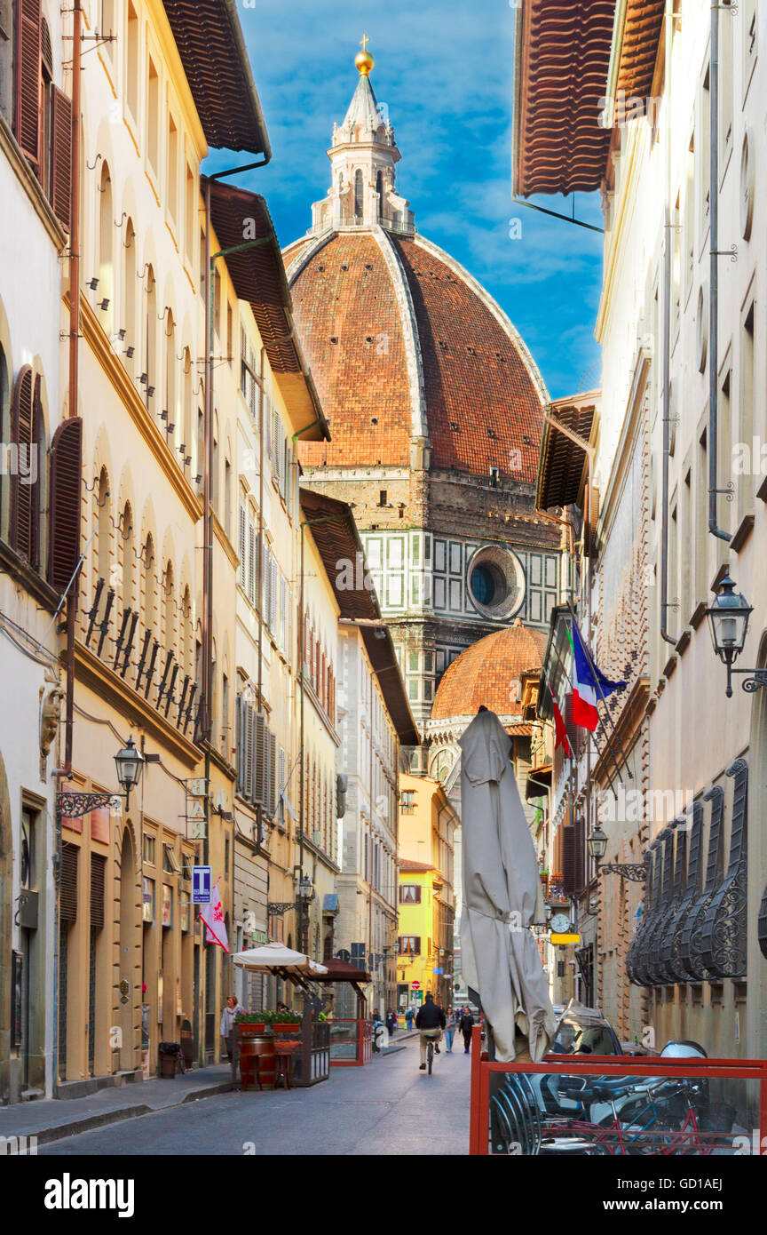 street in old town, Florence, Italy Stock Photo