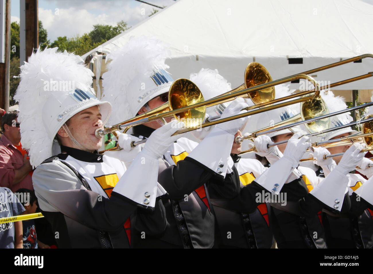 Trombone Players. Beavercreek High School Marching Band in concert