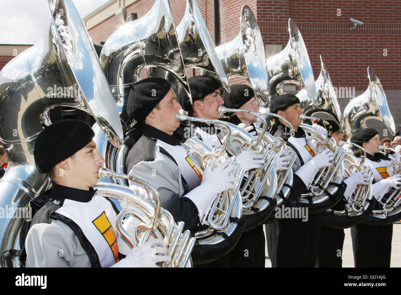 Sousaphone Players. Beavercreek High School Marching Band in concert