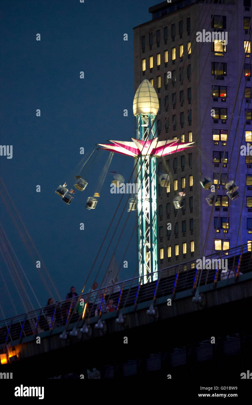 LONDON, UNITED KINGDOM - SEPTEMBER 11 2015: Swing Ride Carousel in ...