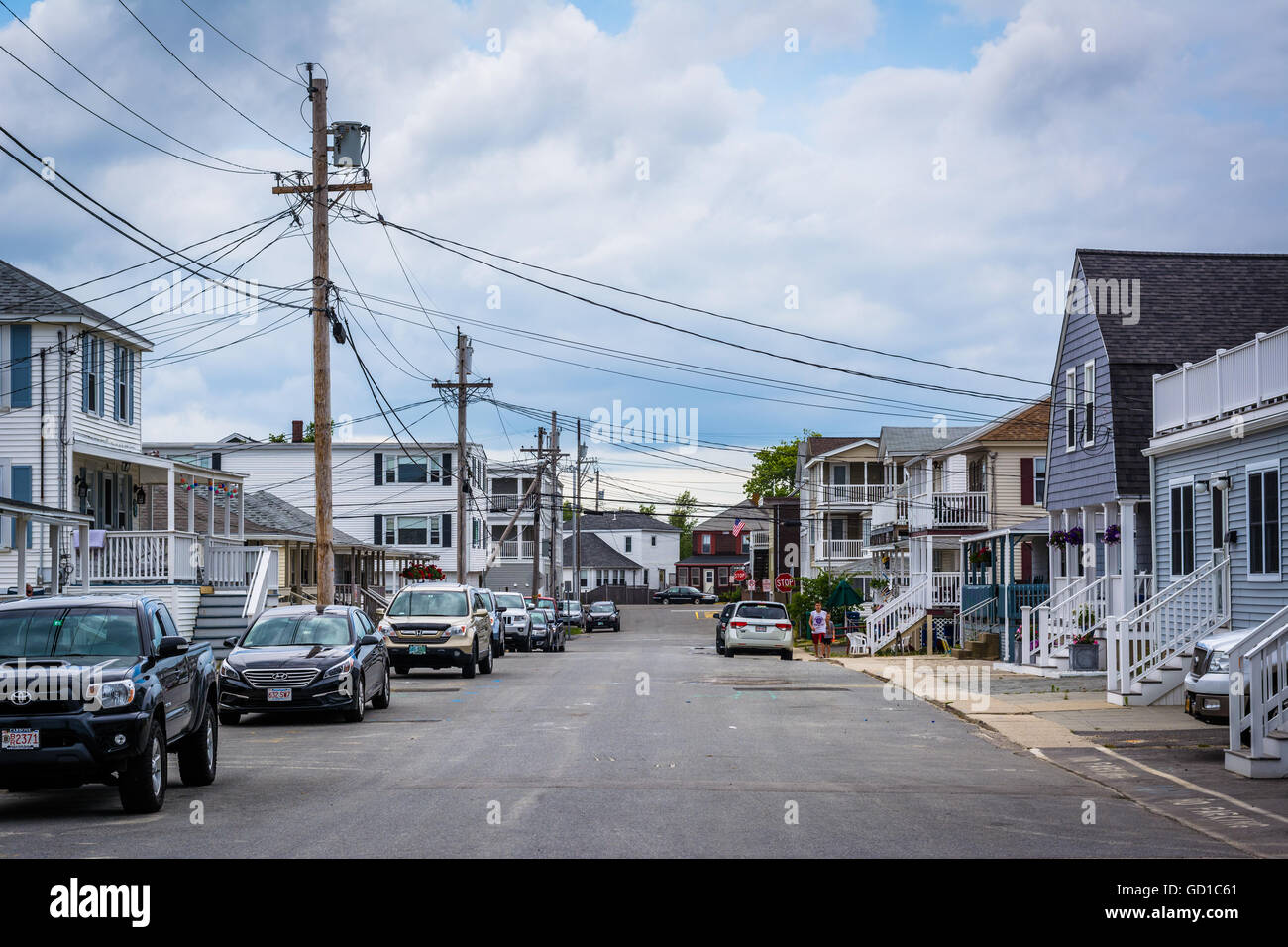 Residential street in Hampton Beach, New Hampshire Stock Photo Alamy