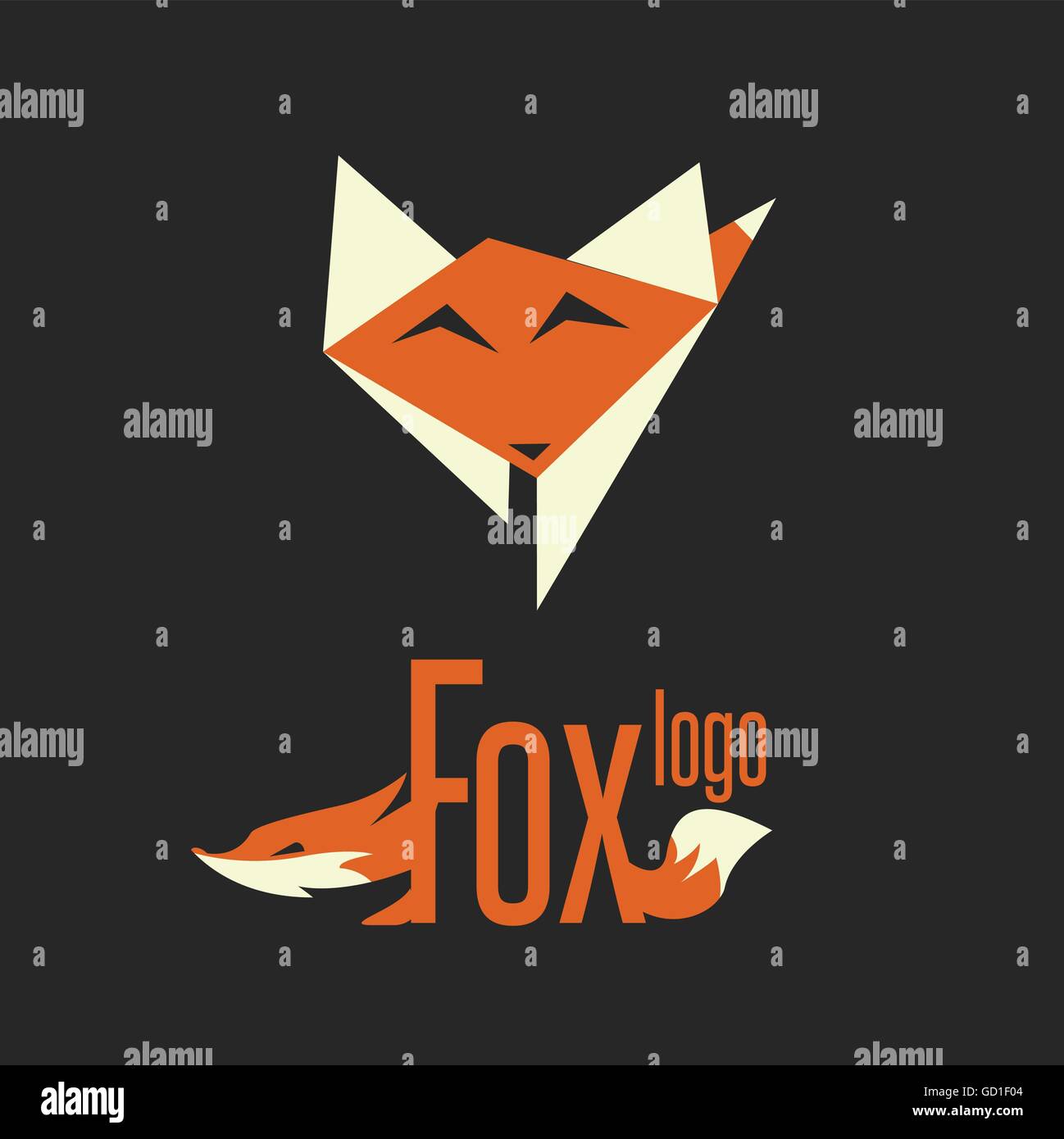 fox logo designed in a simple way so it can be use for multiple proposes like logo ,mark ,symbol or icon. Stock Vector