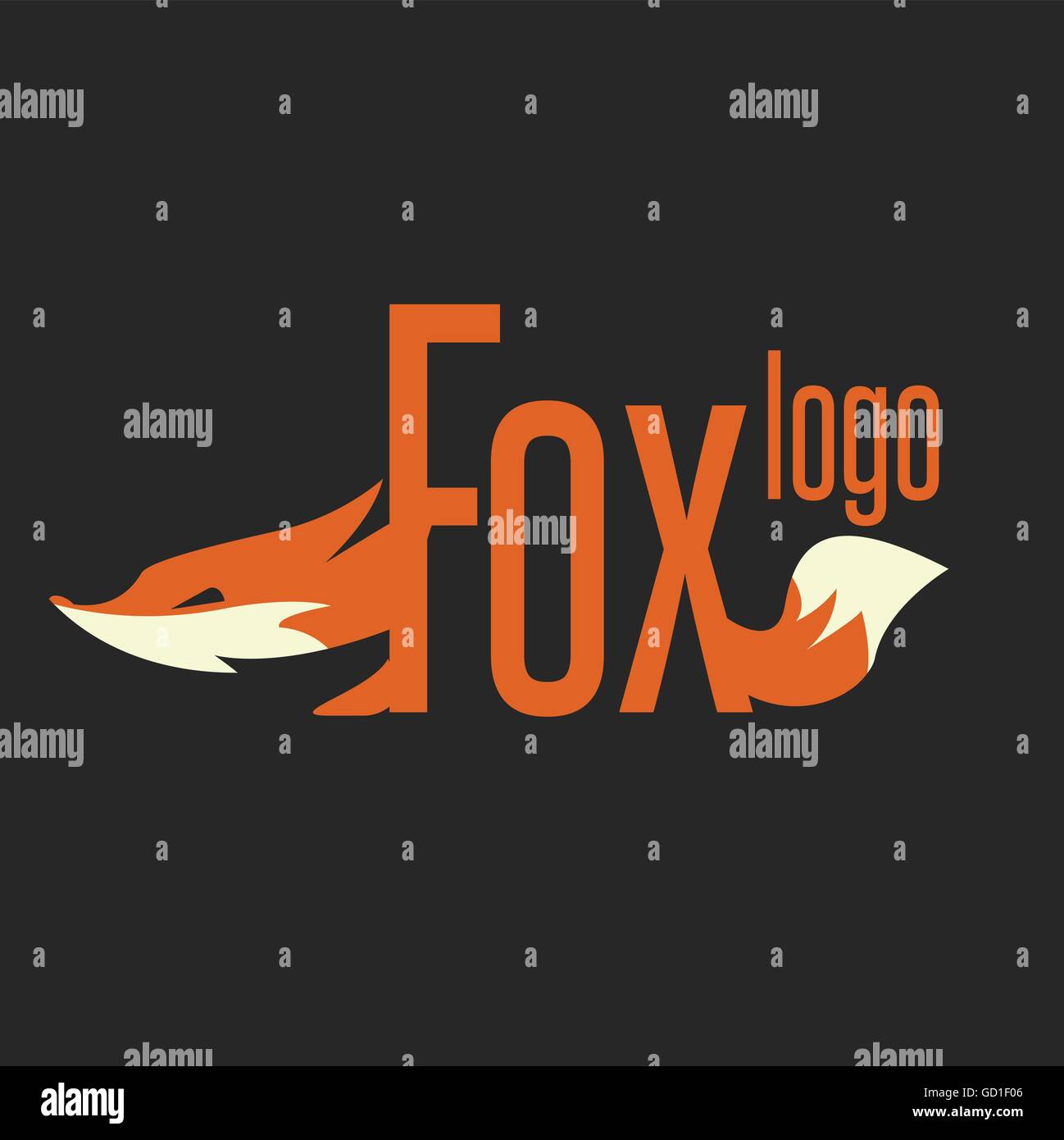 fox logo designed in a simple way so it can be use for multiple proposes like logo ,mark ,symbol or icon. Stock Vector