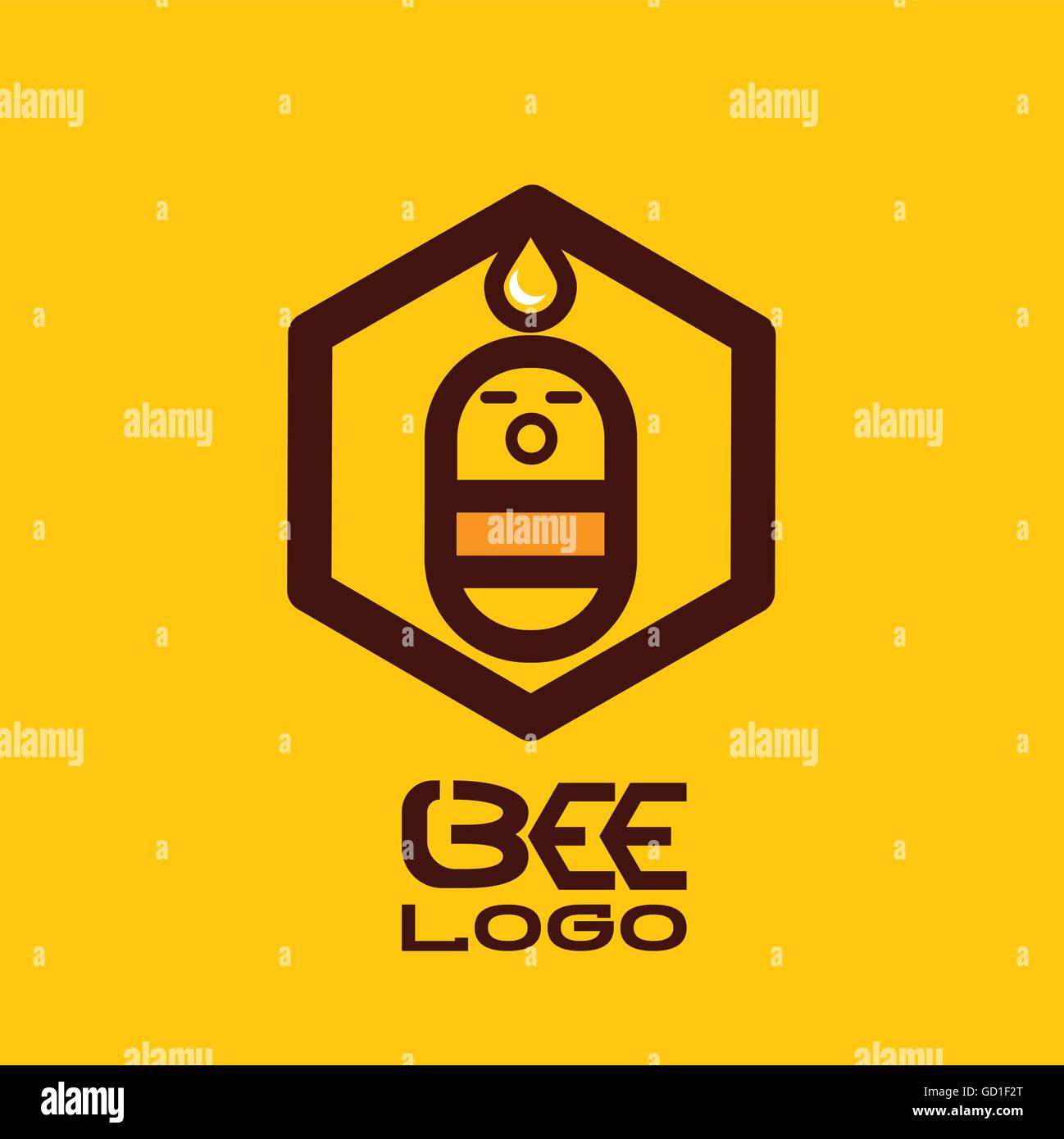 bee logo designed in a simple way so it can be use for multiple proposes like logo ,mark ,symbol or icon. Stock Vector