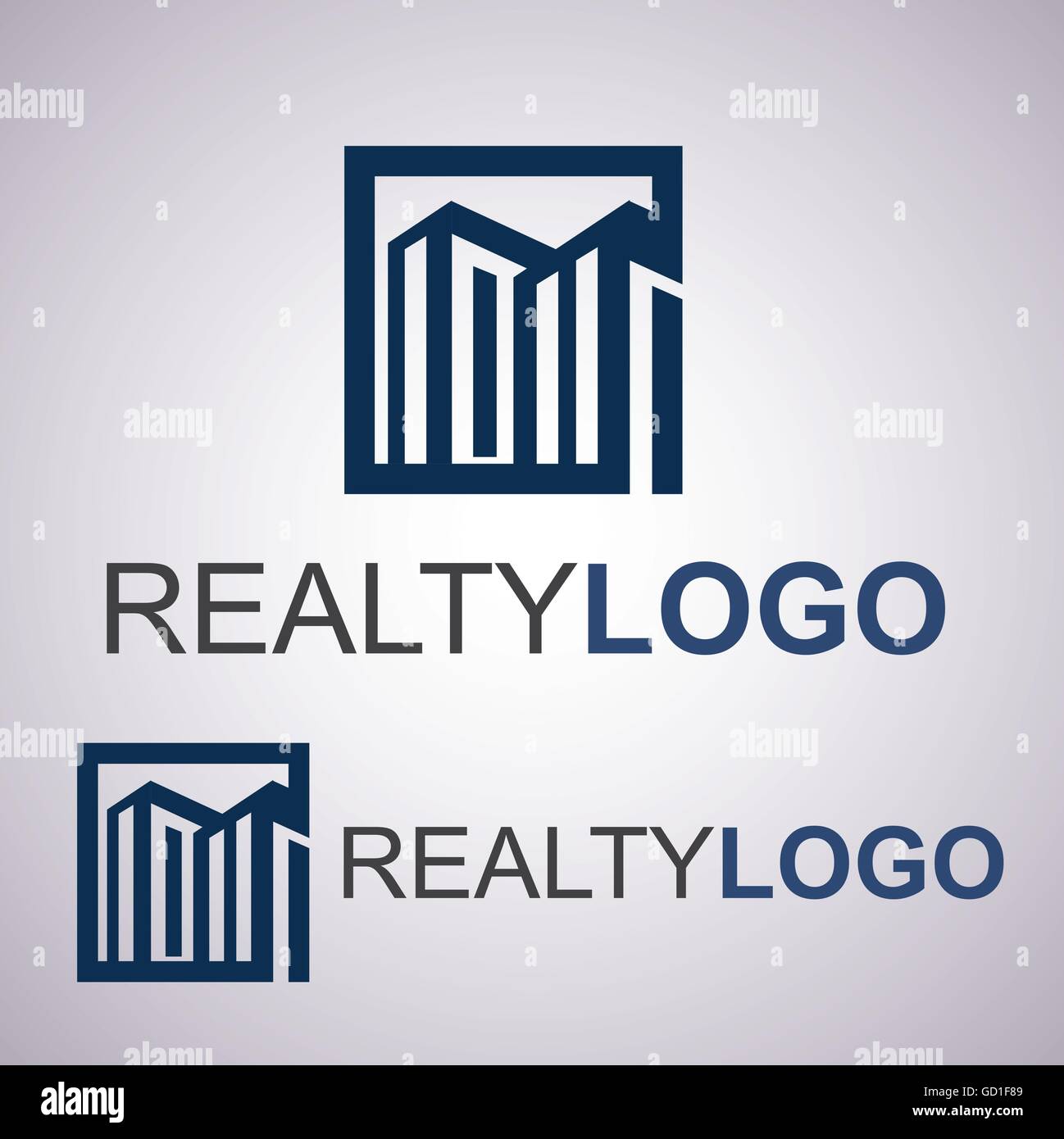 realty logo designed in a simple way so it can be use for multiple proposes like logo ,mark ,symbol or icon. Stock Vector