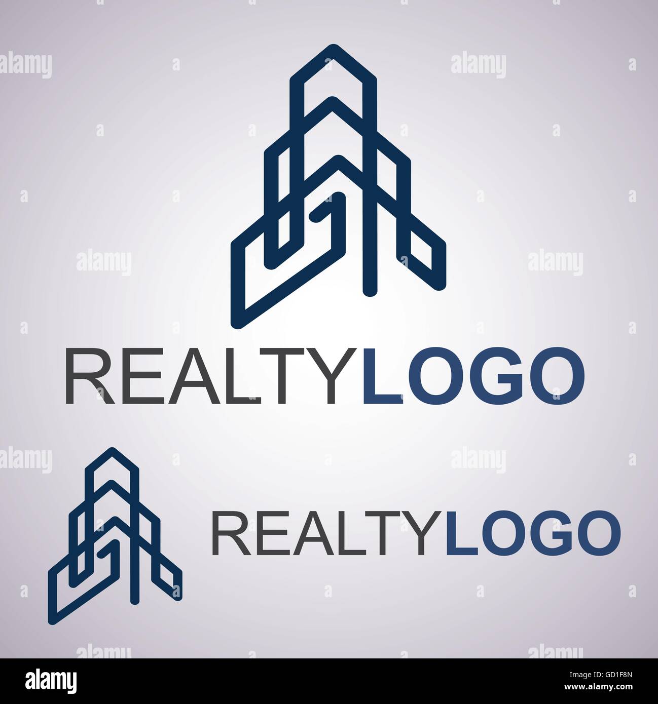 realty logo designed in a simple way so it can be use for multiple proposes like logo ,mark ,symbol or icon. Stock Vector