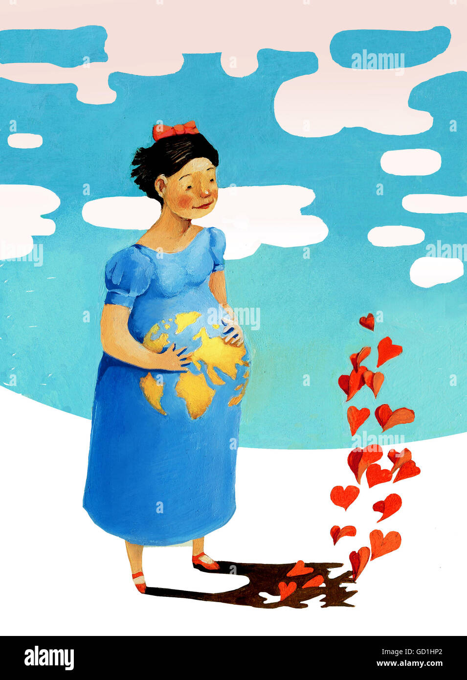 Pregnant belly art hi-res stock photography and images - Alamy