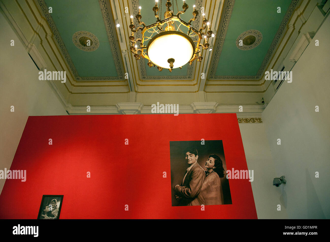 The image of Bollywood actros Raj kapoor and Nargis Portrait in Galley of BDL Musuem, Mumbai, India Stock Photo