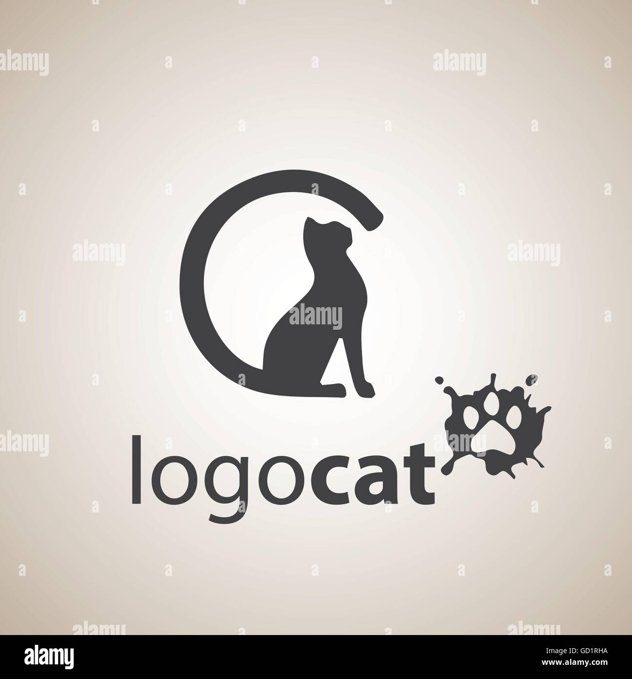 Vector Simple Isolated Cat Icon Stock Illustration - Download