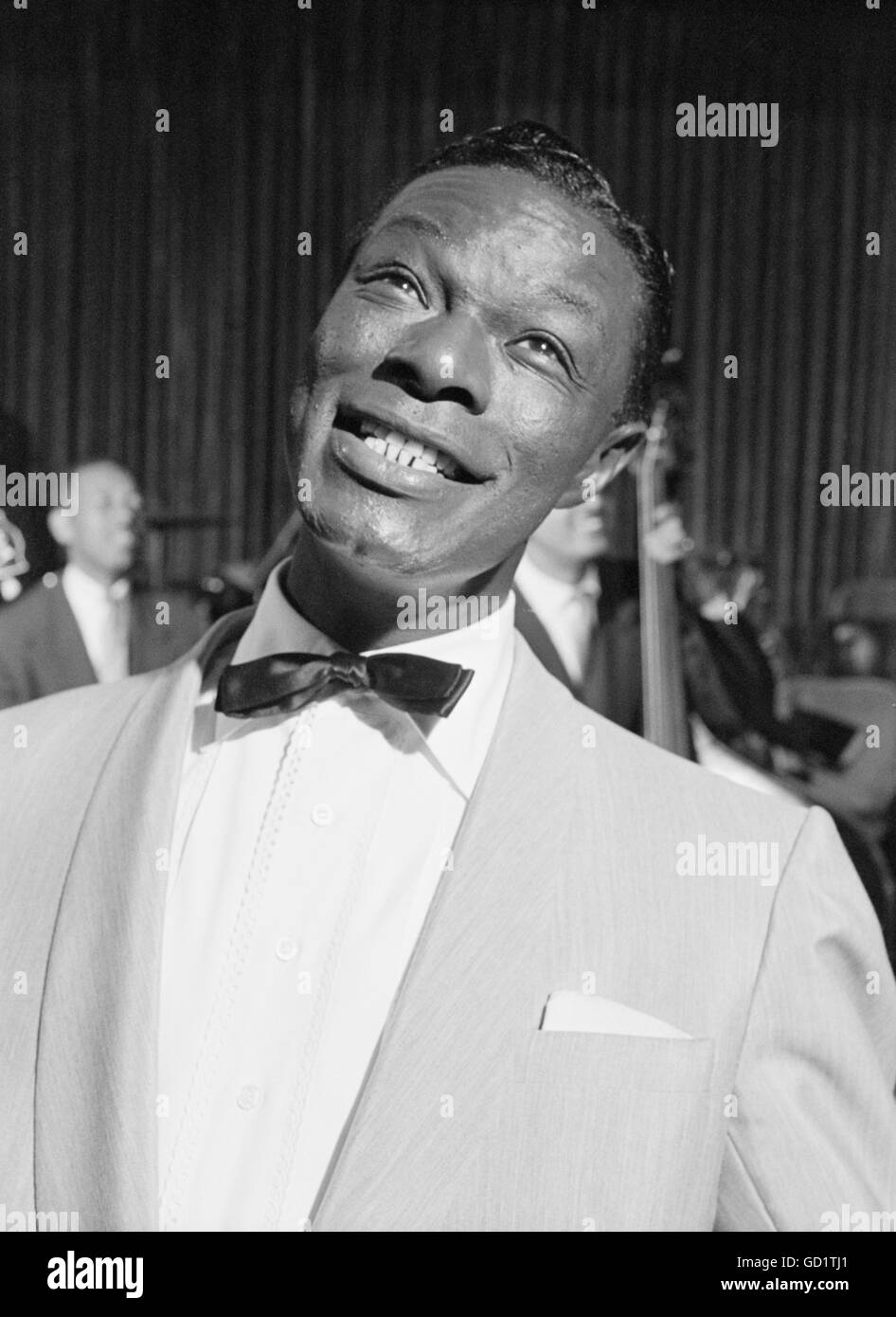 Nat King Cole performing in Chicago, June 1954. Stock Photo