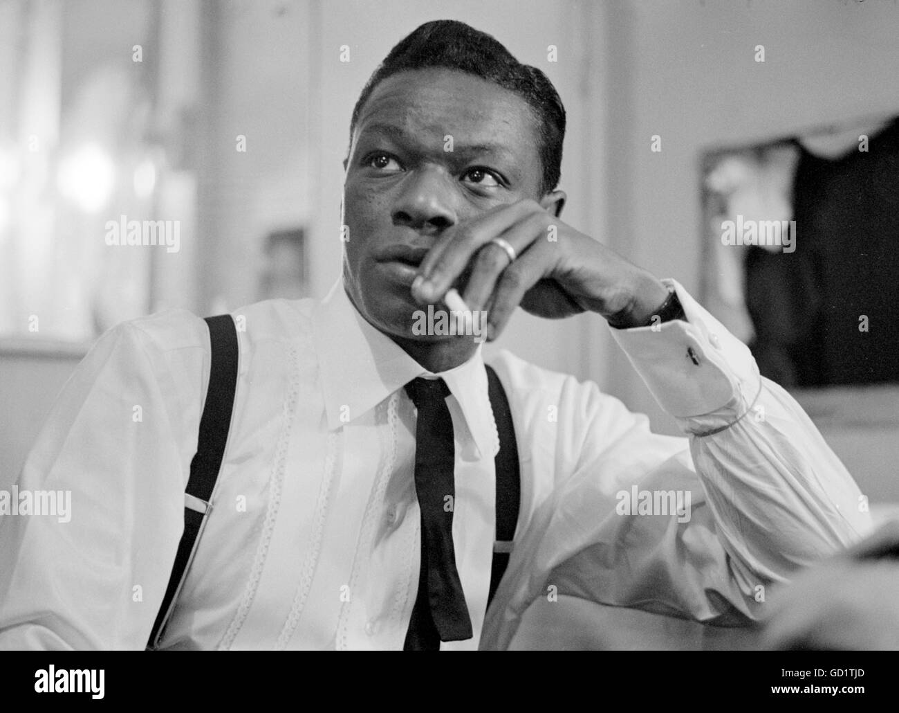 Nat King Cole in Chicago, June 1954. Stock Photo