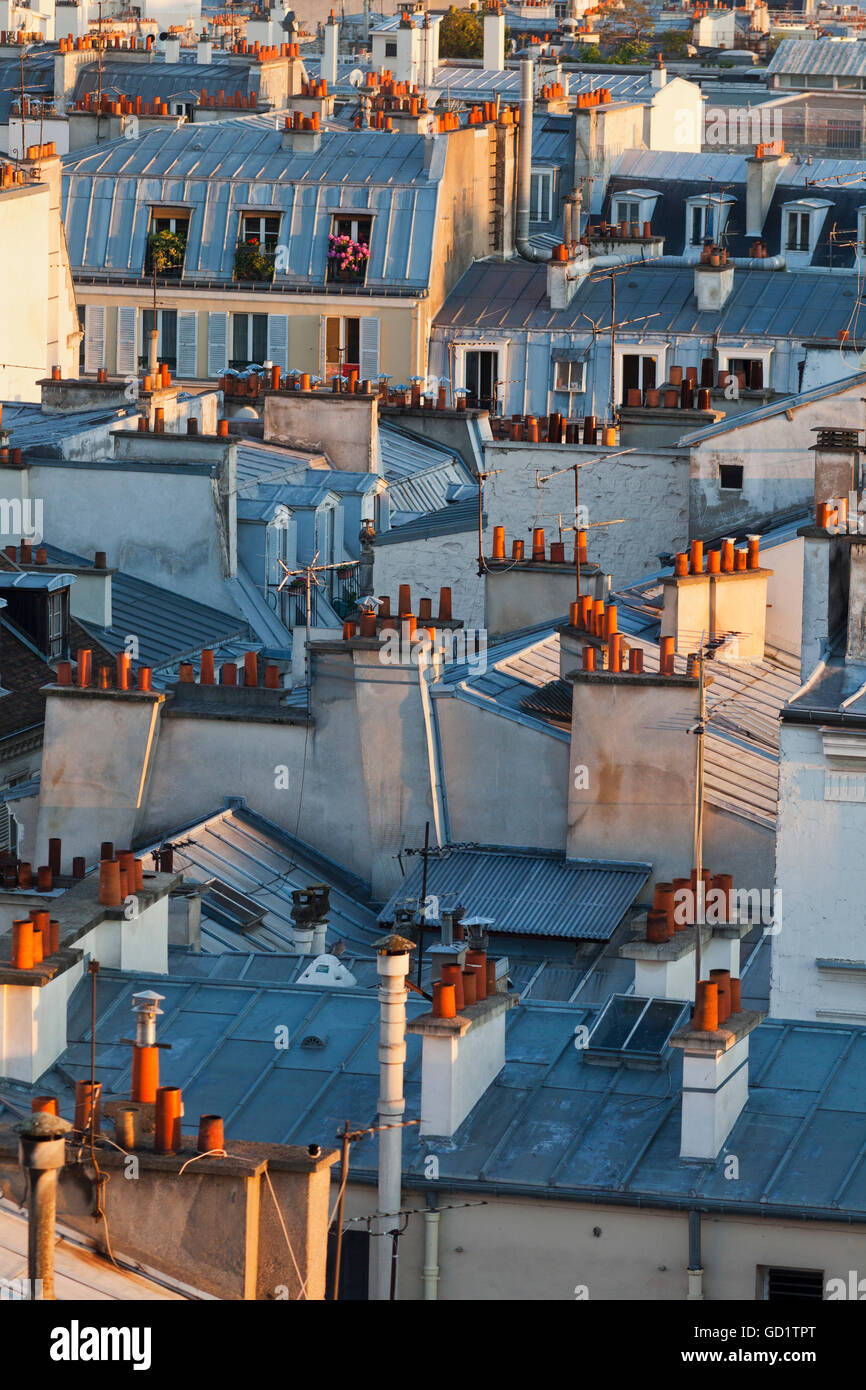 Paris Buildings Rooftops Rooftops of residential buildings; Paris, France Stock Photo - Alamy