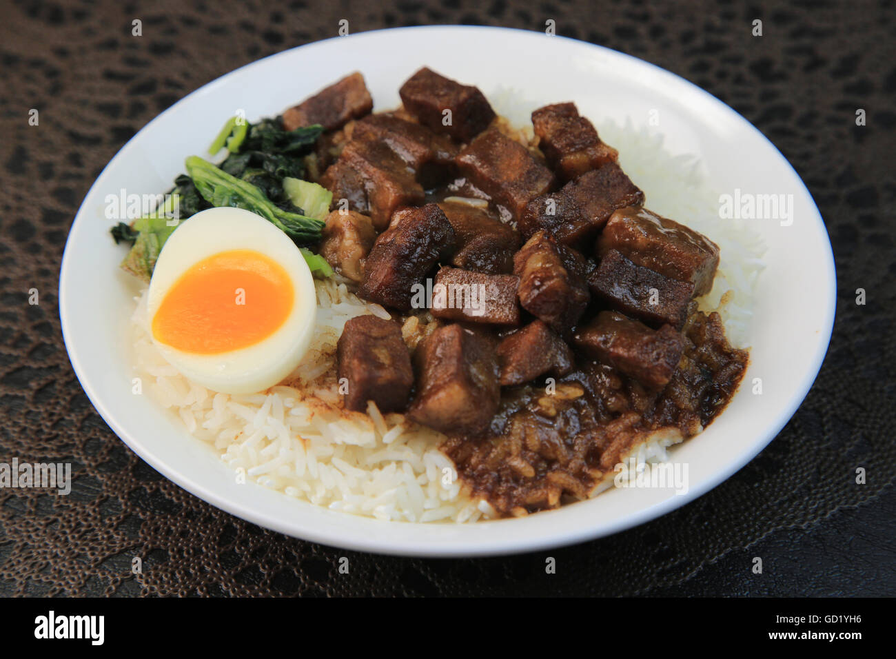 Minced pork rice Stock Photo