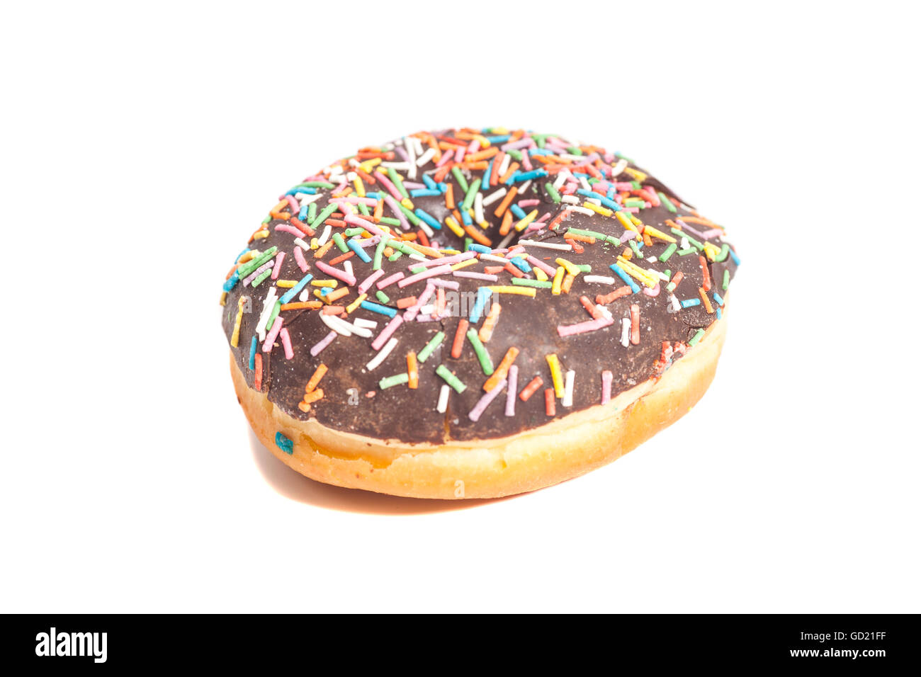 Colorful donut isolated on white background Stock Photo - Alamy