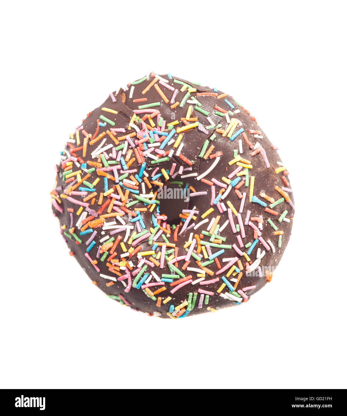 Colorful donut isolated on white background Stock Photo - Alamy
