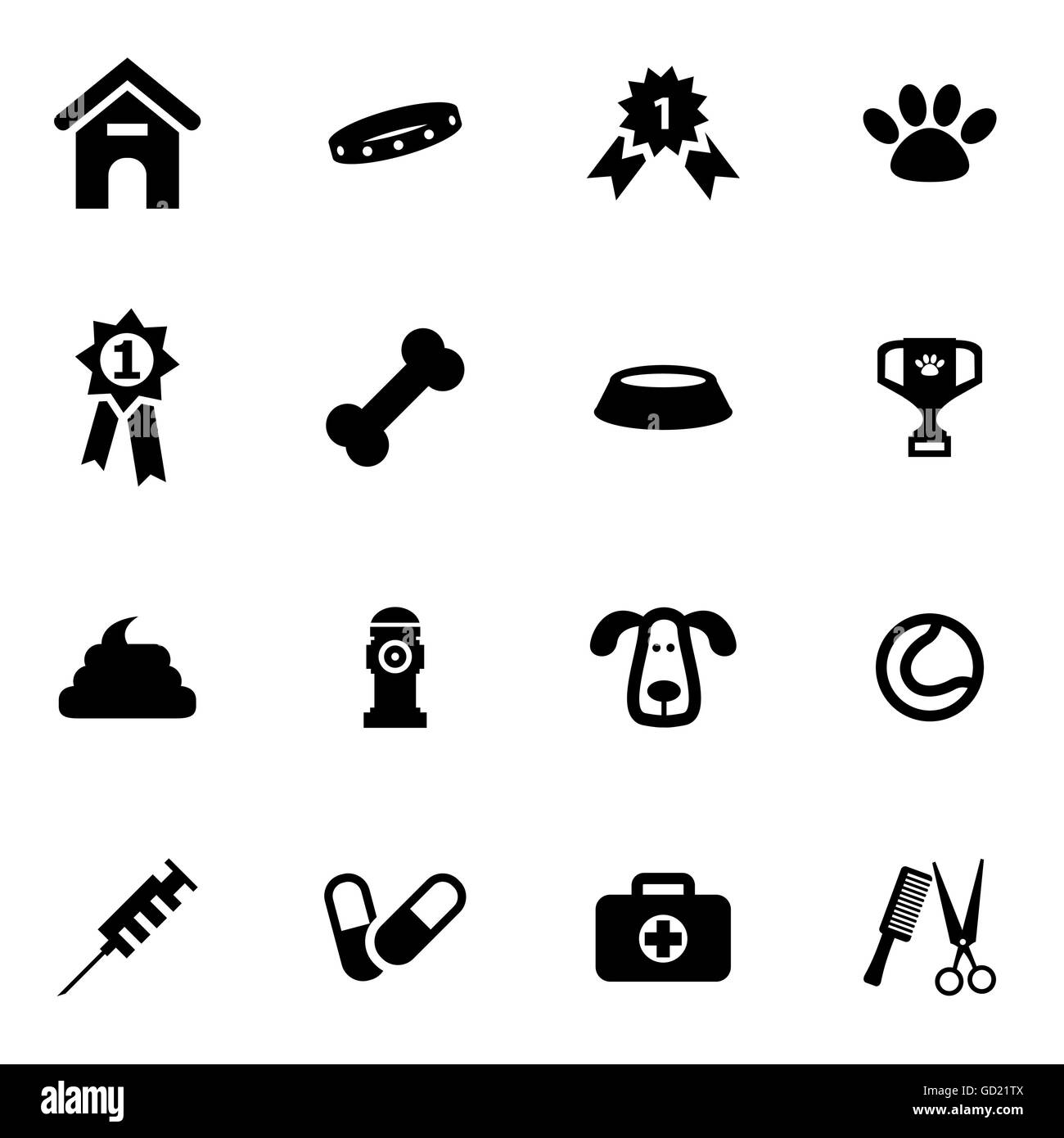 Vector black dog icon set Stock Vector Image & Art Alamy