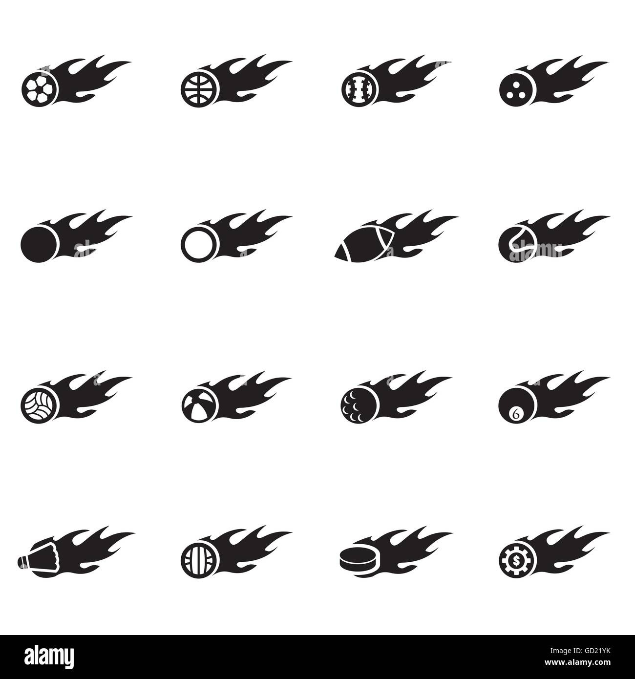 Vector black file sport balls icon set Stock Vector Image & Art - Alamy