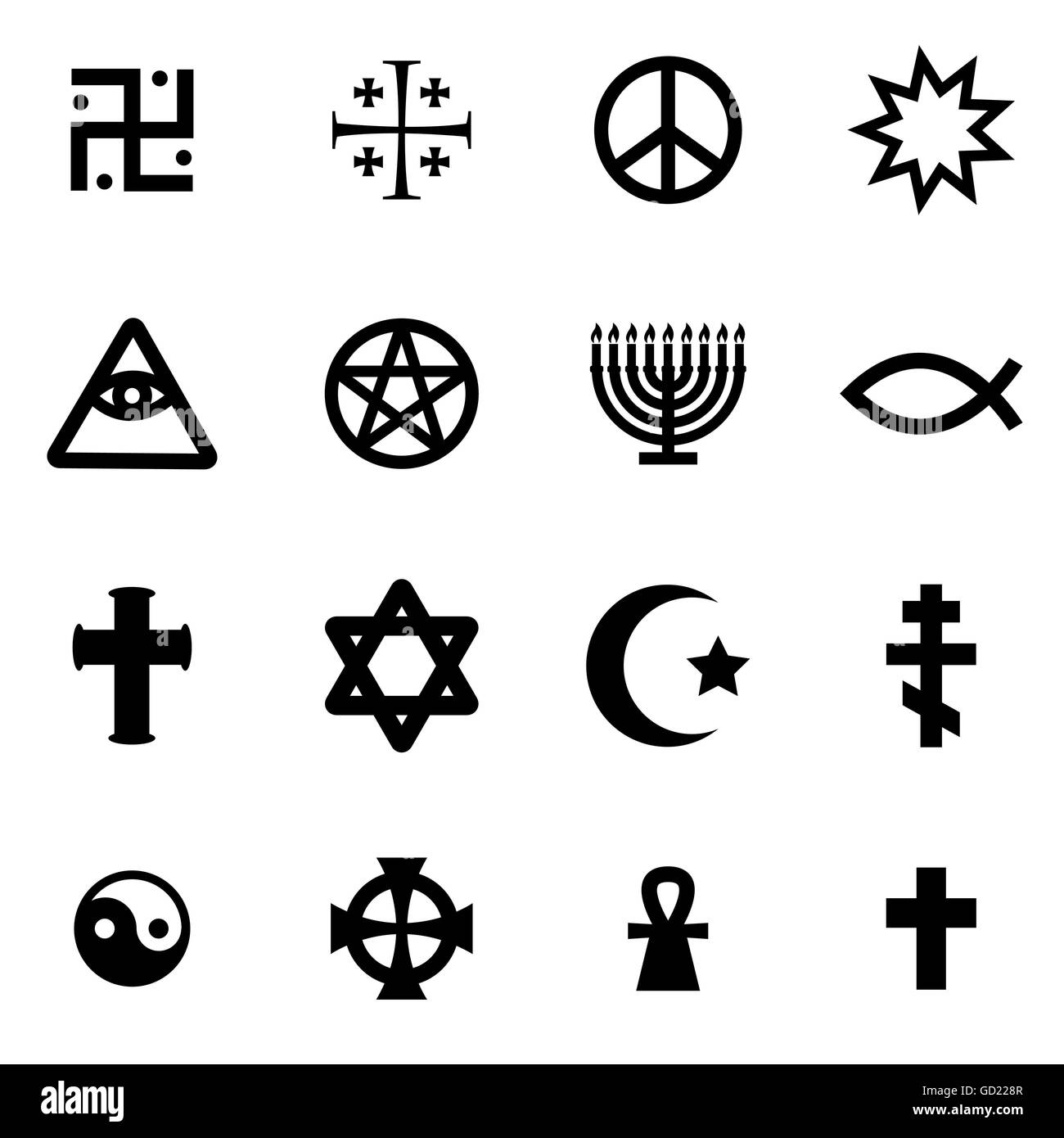 Religion Symbols Black and White Stock Photos & Images Alamy