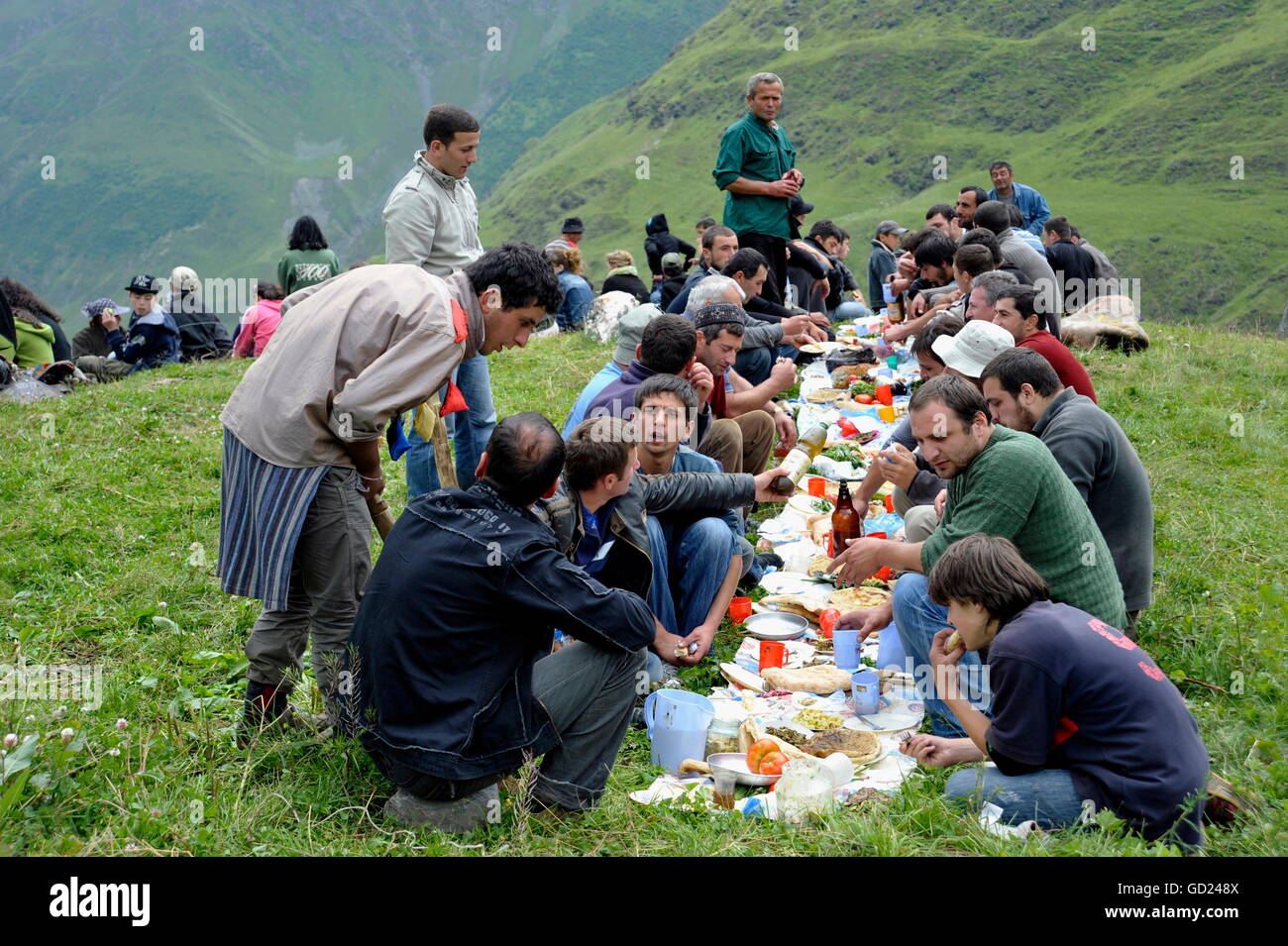 geography / travel, Georgia, tradition / folklore, Madoloba celebration, Girevi, Tusheti, August 2009, Additional-Rights-Clearences-Not Available Stock Photo