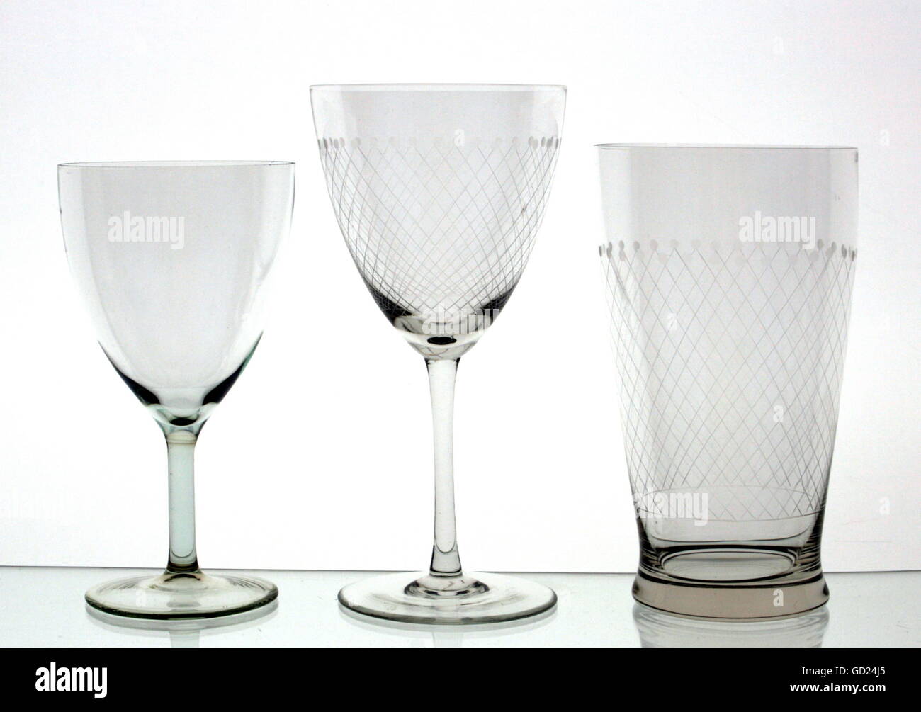 wine and water goblets