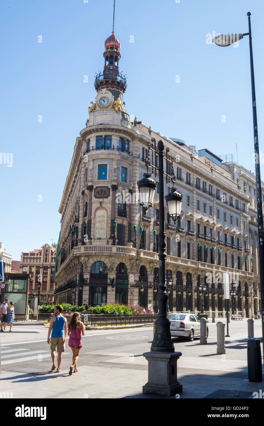 Banco Espanol de Credito building, Madrid, Spain, Europe Stock Photo