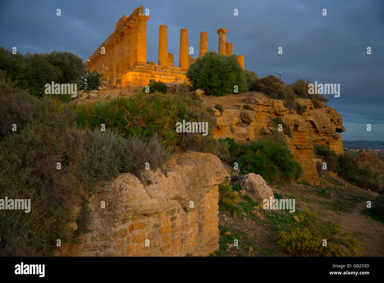 Temple of Juno, Valley of the Temples, Agrigento, UNESCO World Heritage Site, Sicily, Italy, Europe Stock Photo