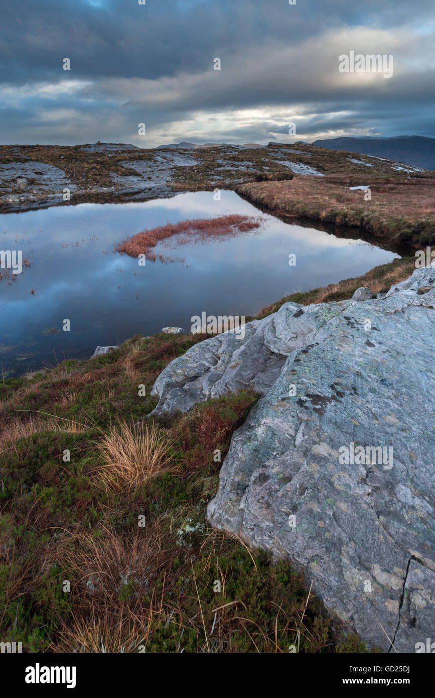 Highland scenery near Inchnadamph, Sutherland, Scotland, United Kingdom, Europe Stock Photo