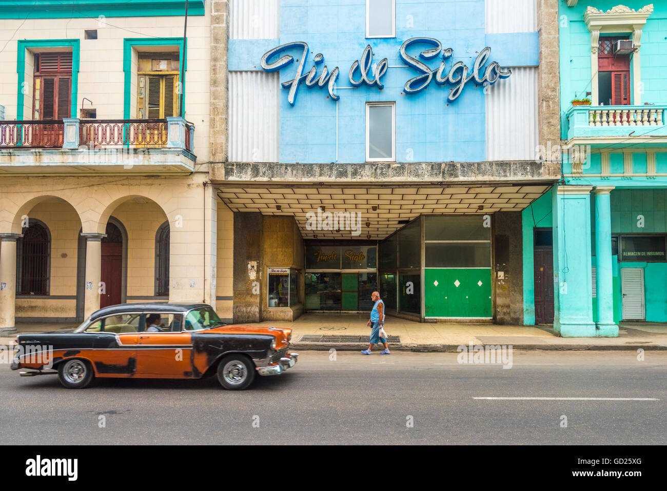 Avenida de Italia, Centro Habana, Havana, Cuba, West Indies, Caribbean, Central America Stock Photo