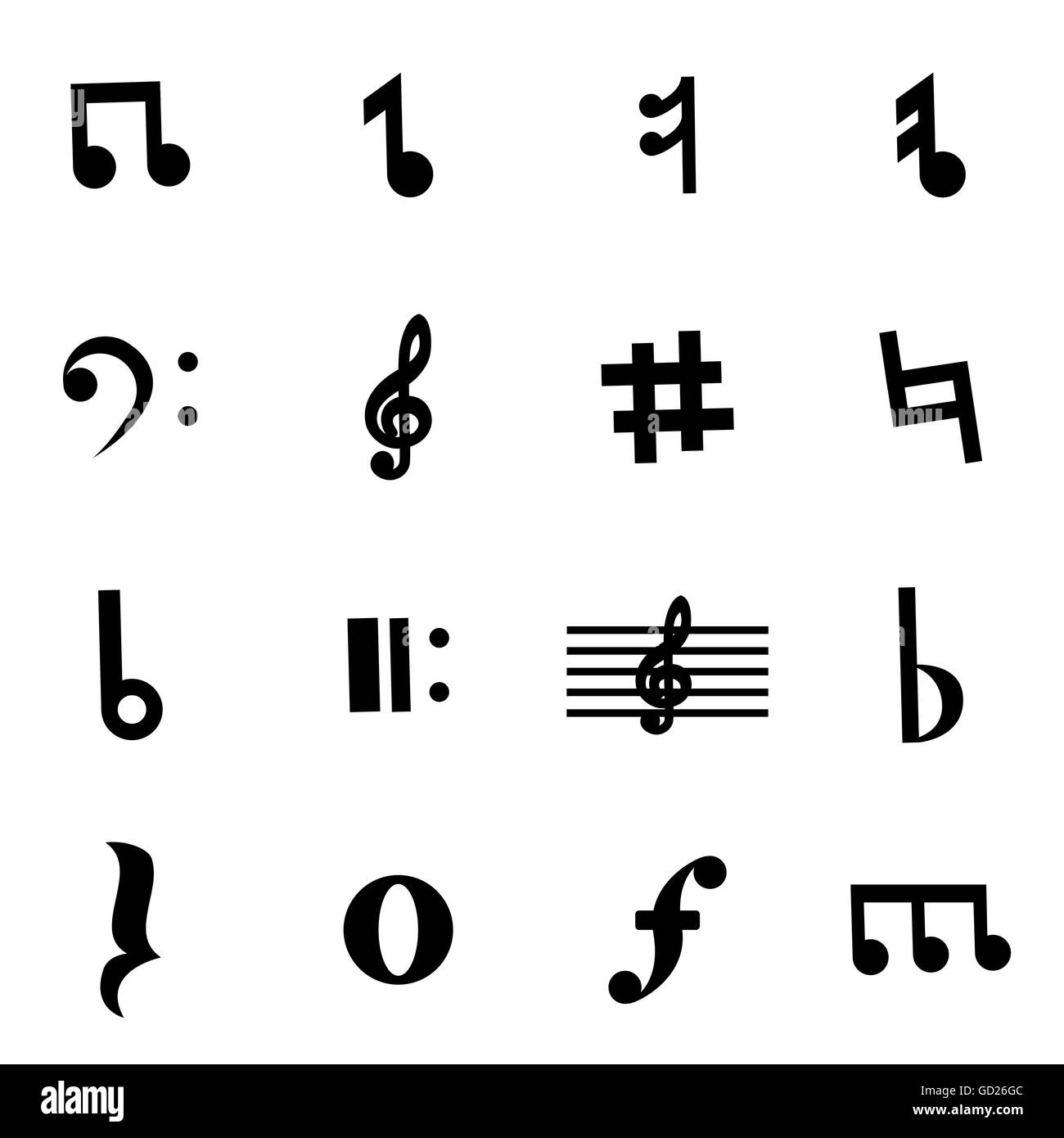 Vector black notes icon set Stock Vector Image & Art - Alamy