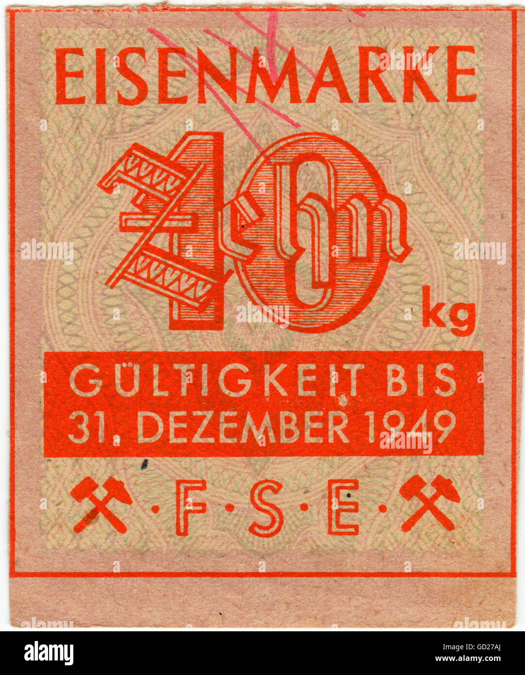 postwar era, economy, time of the occupation regime, ration card for ...