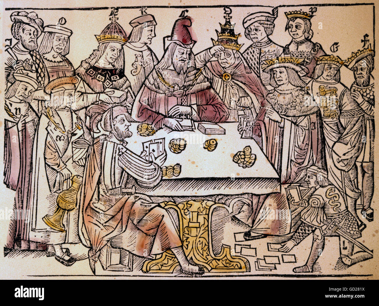 game, cards, politics as game of the European kings, princes and the