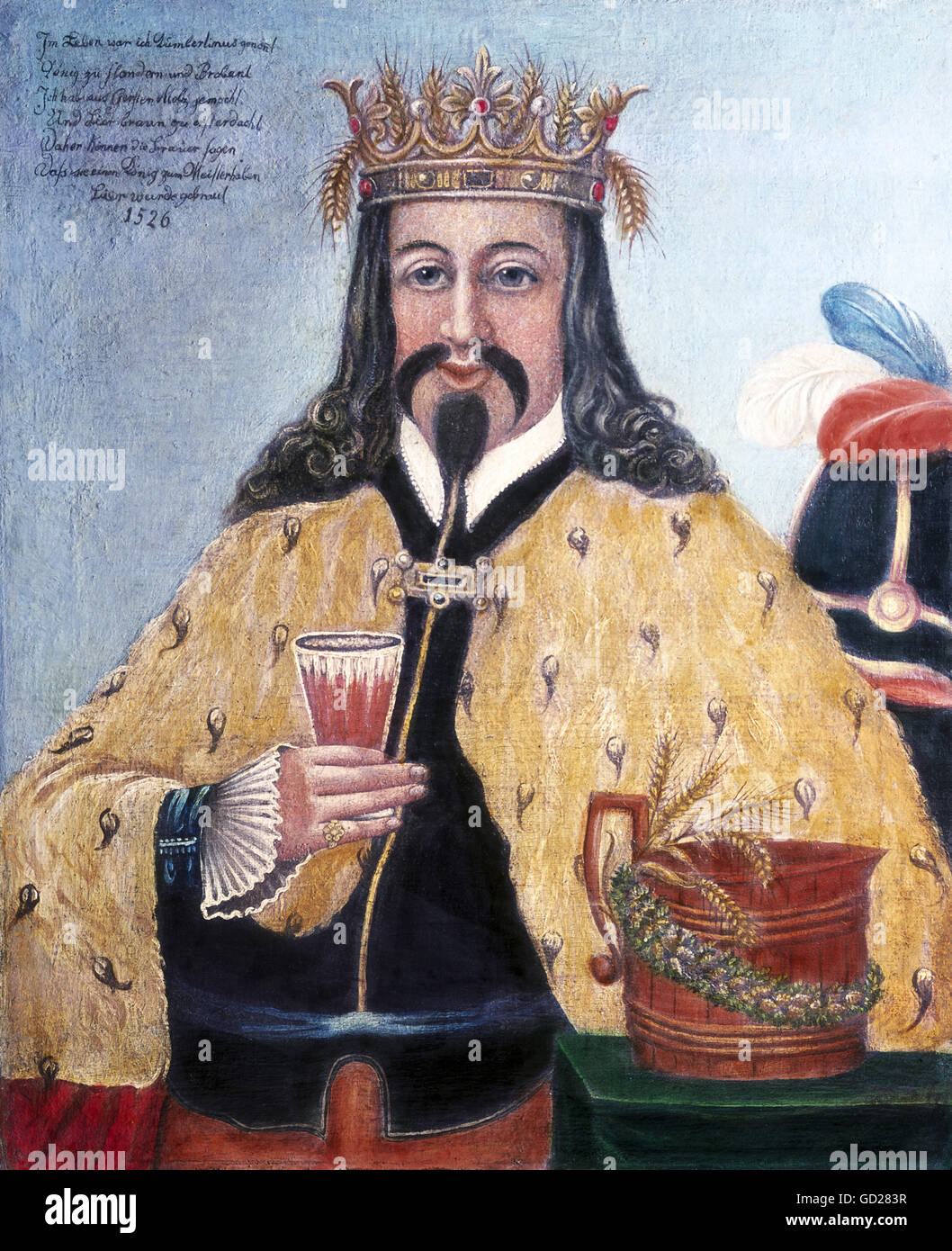 alcohol, beer, King Gambrinus, alleged inventor of beer brewing