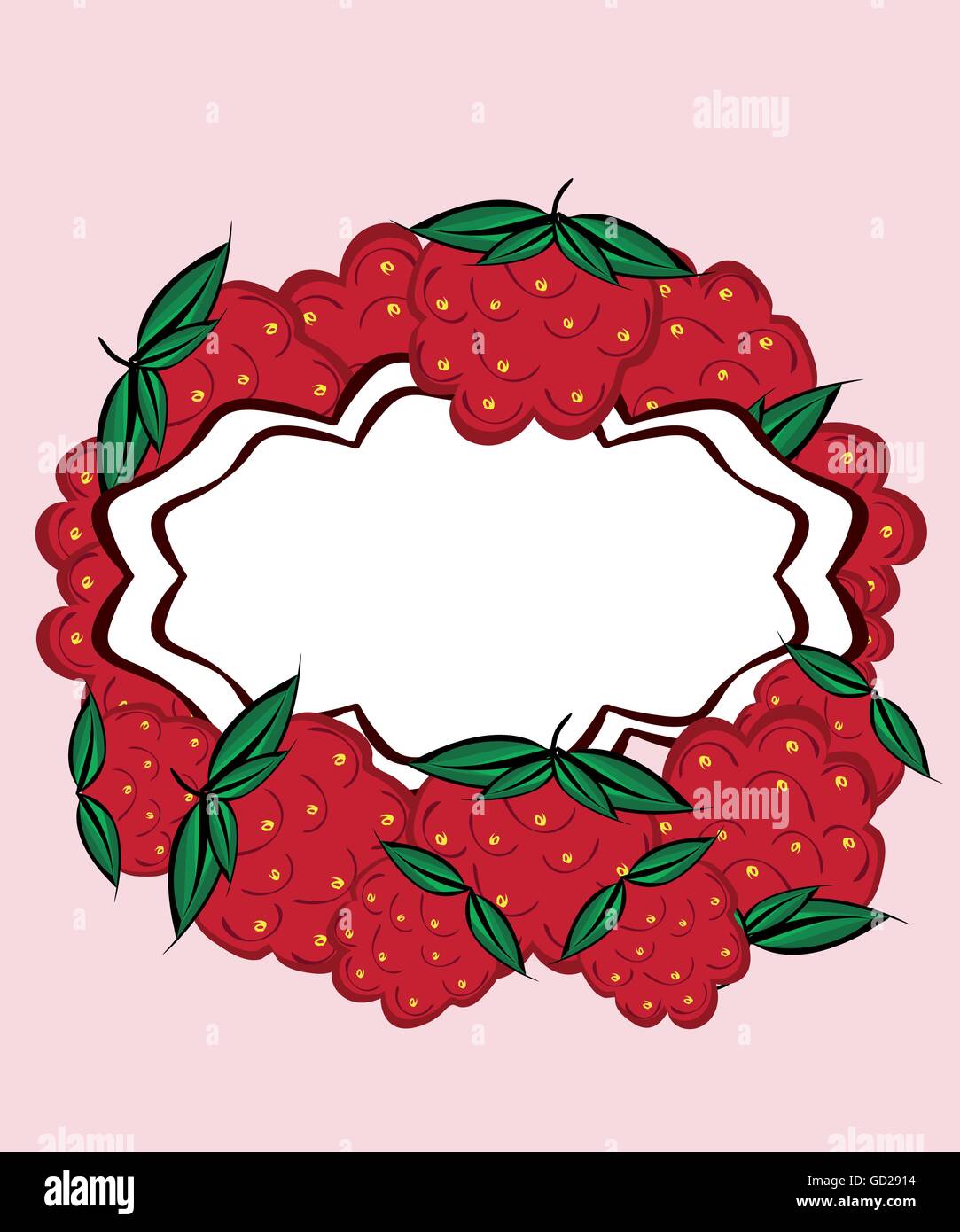 Vector hand drawn label raspberry Stock Vector Image & Art - Alamy