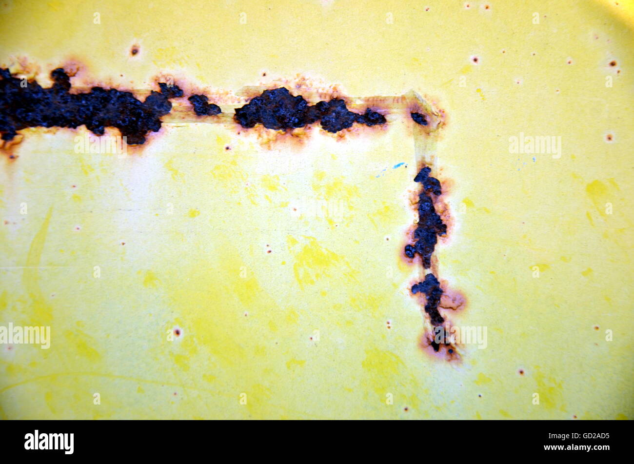 Yellow paint, rusty surface, yellow, paint, surface, slipshod, rough