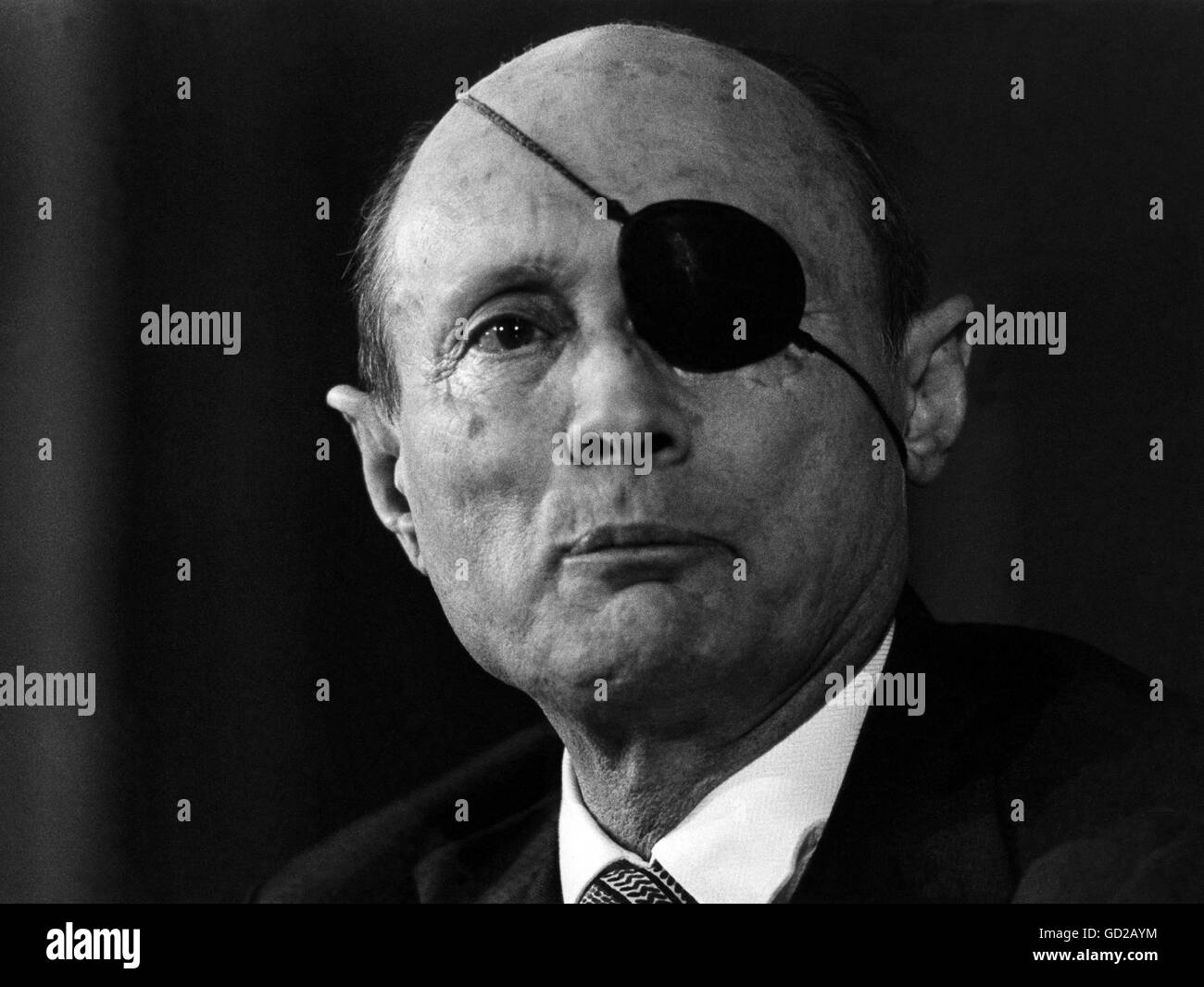 Moshe Dayan Israeli general and Foreign minister Stock Photo