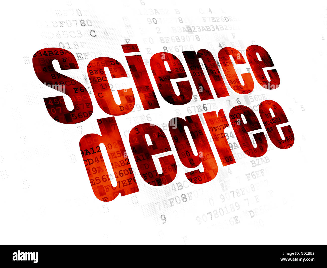 Science concept Science Degree on Digital background Stock Photo Alamy