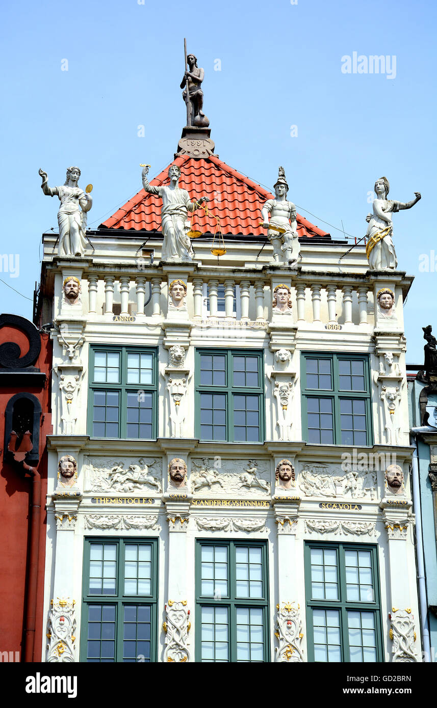 The Golden house facade Gdansk Poland Stock Photo