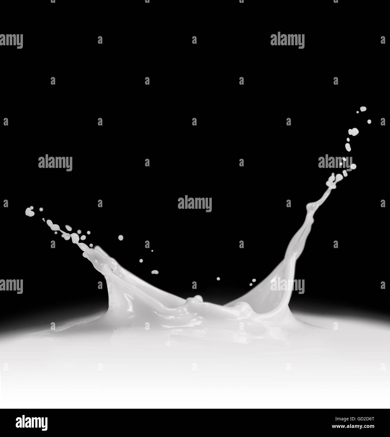 Splash of Fresh Milk over Black Background Stock Photo - Alamy