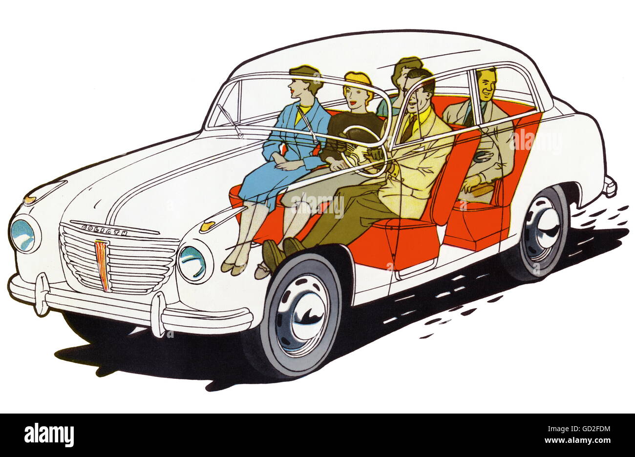 transport / transportation, car, car Goliath, belongs to the Borgward Group, four-seater, transparent, Germany, circa 1956, Additional-Rights-Clearences-Not Available Stock Photo